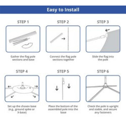 2' x 9.5' Feather Flag Mesh (Cross Base with Water Bag)