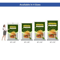 Silverstep 48" x 69" Retractable Banner Stand (Graphic only)
