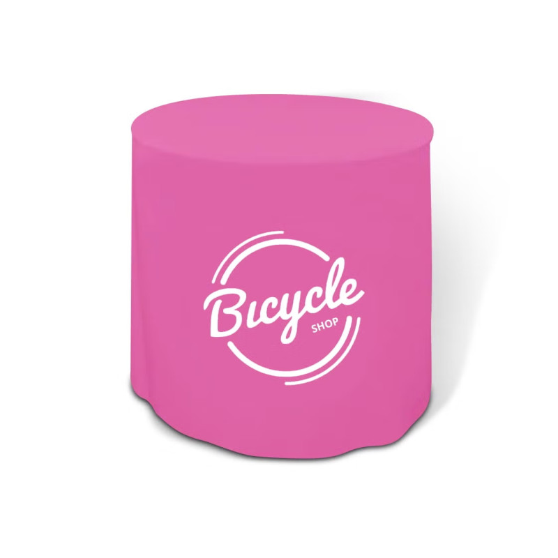 Round Fitted Table Cover, Standard Polyester Fabric (31.5" x 43")