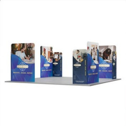 20' Magnetic Modular Fabric Displays 4 L Shape Sections (Single Sided)