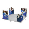 20' Magnetic Modular Fabric Displays 4 L Shape Sections (Single Sided)