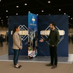 13' Magnetic Modular Fabric Displays - Cross Island Shape (Double Sided)