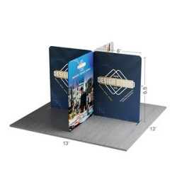 13' Magnetic Modular Fabric Displays - Cross Island Shape (Double Sided)