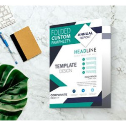 Folded Custom Pamphlets - 9" X 8" (Printed Outside and Inside)