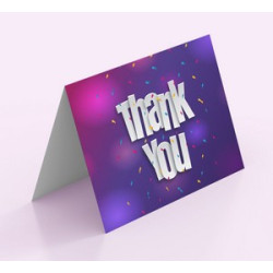 Folded Thank You Cards - 7" x 10" (Folds to 7" x 5")