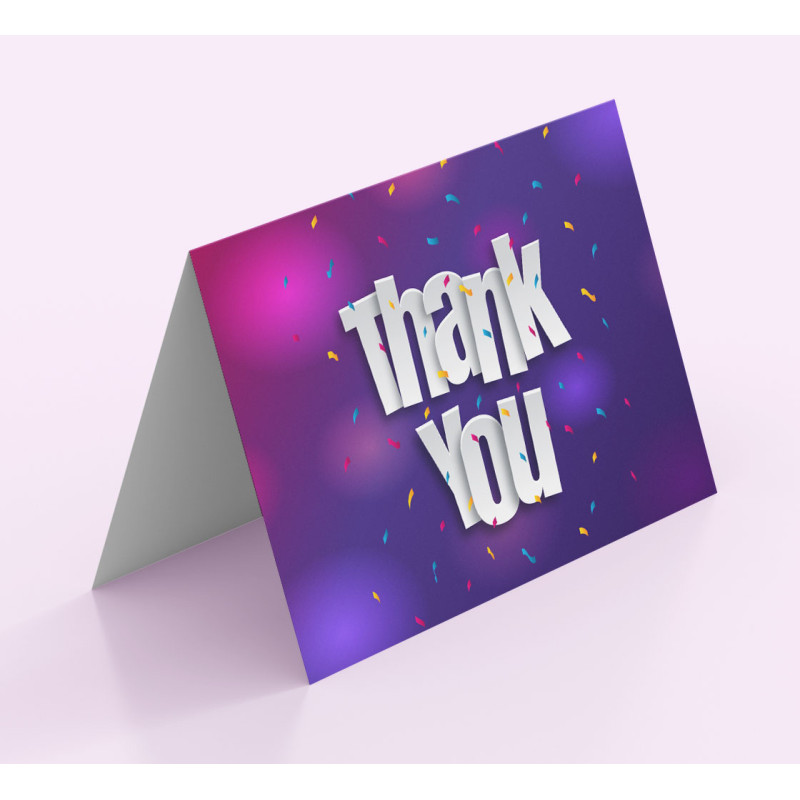 Folded Thank You Cards - 7" x 10" (Folds to 7" x 5")