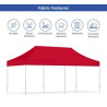 10' x 10' Blank Red Canopy Tent Package