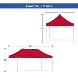 10' x 10' Blank Red Canopy Tent Package