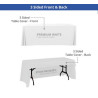 Premium White Table Covers & Throws - 3 sided (4' x 2.5')