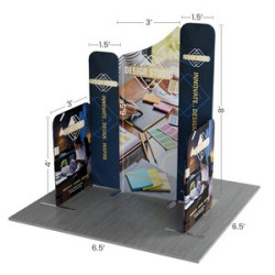 6.5' Magnetic Modular Fabric Display - Five Maglock Panels (Single Sided)