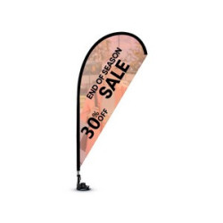 Suction Cup Flags - Teardrop Single Side Package (12.17'' x 23.78'')