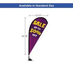 Suction Cup Flags - Teardrop Single Side Package (12.17'' x 23.78'')