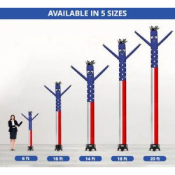 American Flag Inflatable Tube Man Package