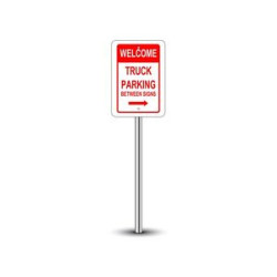 Reflective Truck Parking Only Signs (1' x 1ft) SQFT