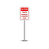 Reflective Truck Parking Only Signs (1' x 1ft) SQFT