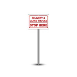 Reflective Truck Parking Only Signs (1' x 1ft) SQFT