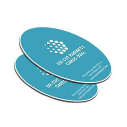 Oval Business Cards - Printed Front and Back (3.5" x 2")