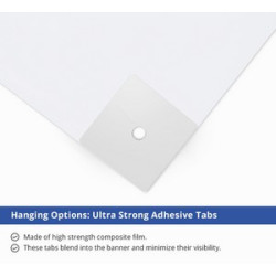 Premium Custom Vinyl Banners with Ultra-Strong Adhesive Tabs (1' x 1ft/SQFT)