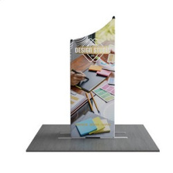 6.5' Magnetic Modular Fabric Display- Two Sloped & Straight Banner Stands (Single Sided)