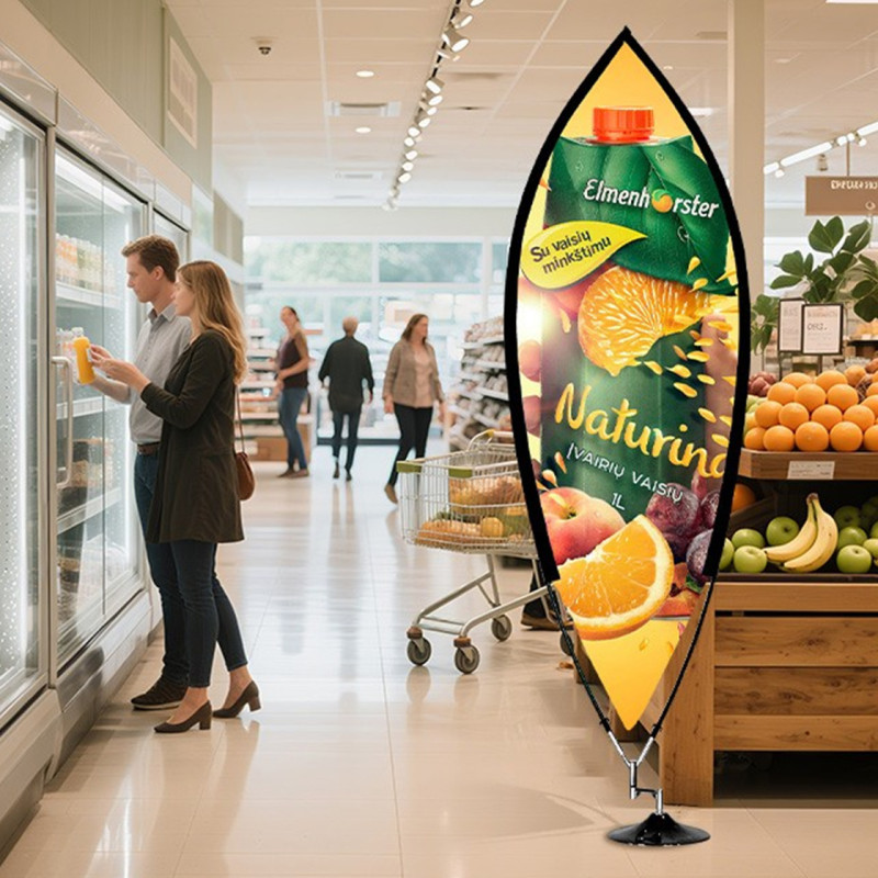 Leaf Banner Single Sided Flag Package