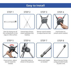 Multifunctional Adjustable X Banner Stands Package (With UV Print)