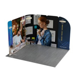 10' Magnetic Modular Fabric Displays - L Shape Sloped (Double Sided)