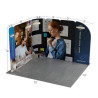 10' Magnetic Modular Fabric Displays - L Shape Sloped (Double Sided)