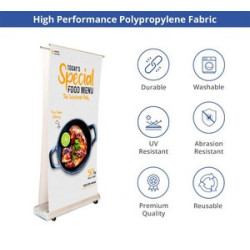 Double Sided Retractable Banner Stand Package 2.5' x 6.5'