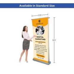 Double Sided Retractable Banner Stand Package 2.5' x 6.5'