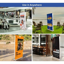 Double Sided Retractable Banner Stand Package 2.5' x 6.5'
