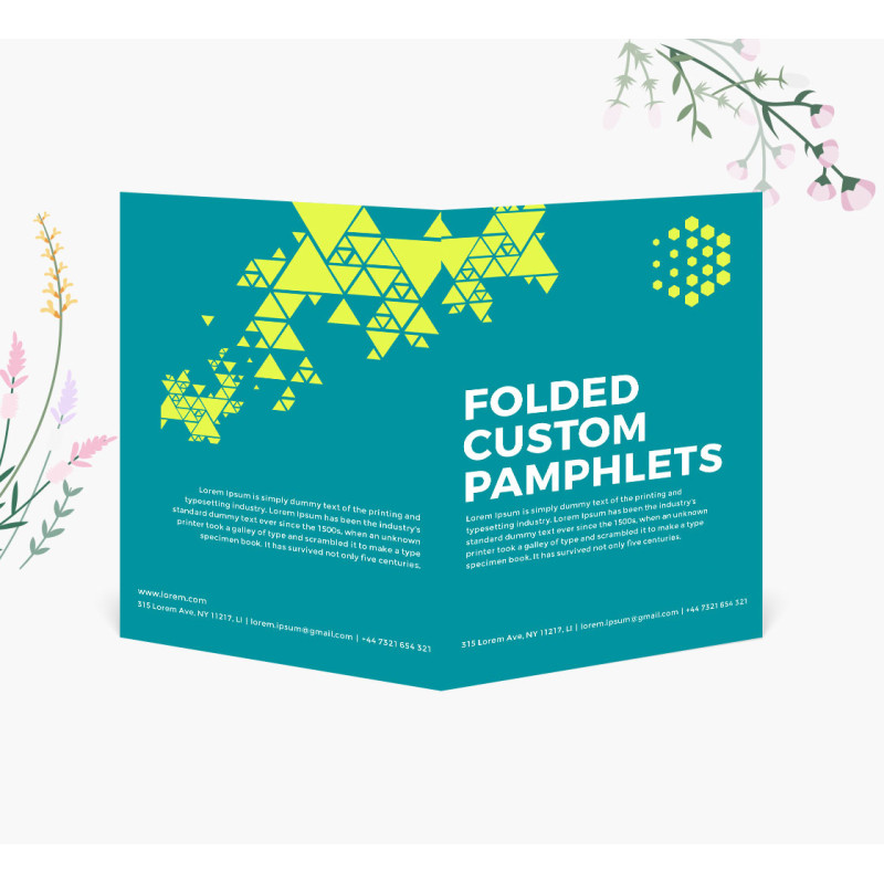 Folded Custom Pamphlets - 12" X 9" (Printed Outside Only)