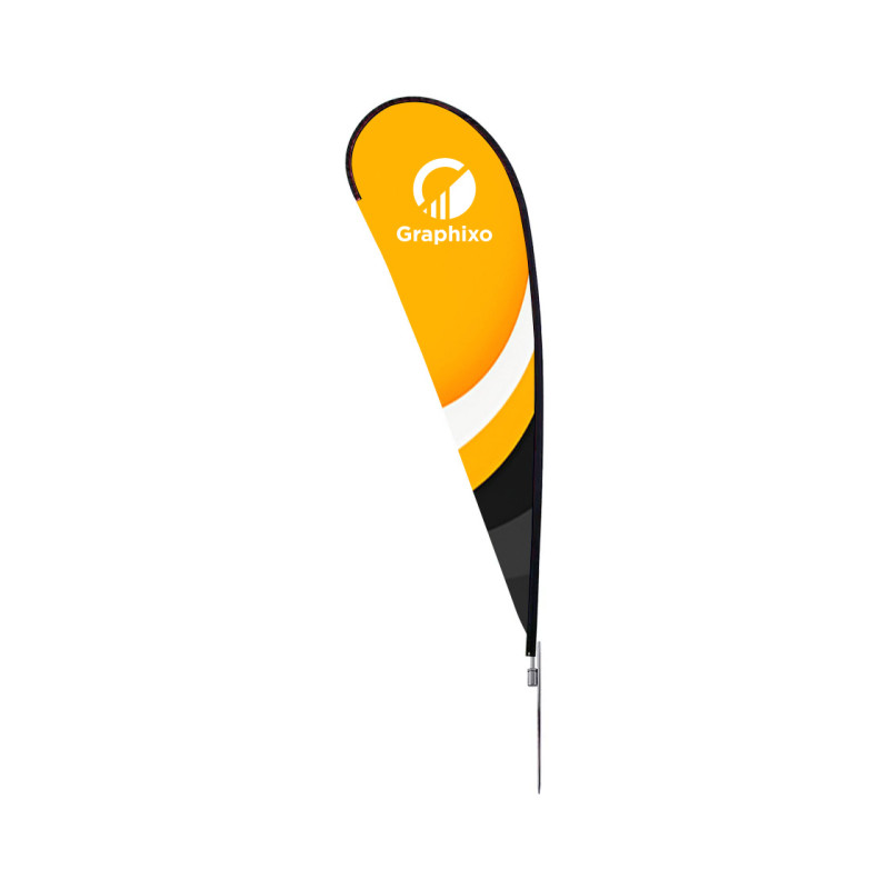4.58' x 11.67 Teardrop Flags for Outdoor Advertising with Spike