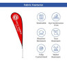4.58' x 11.67 Teardrop Flags for Outdoor Advertising with Spike