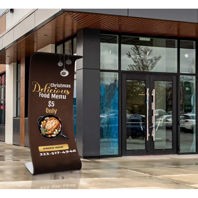Fabric Display Stand Snake D Package, Double Sided (36.2" x 131.9")