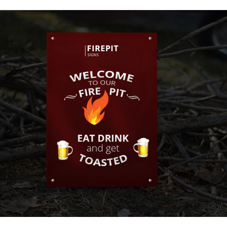 Reflective Firepit Signs (1' x 1ft/Sqft)