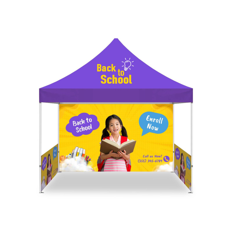 10' Custom Aluminum Canopy Tent (Topper + Frame with Substainable Tent Fabric)