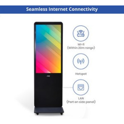 Portable LED Digital Display Signage with Wheels 43"