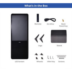Portable LED Digital Display Signage with Wheels 43"
