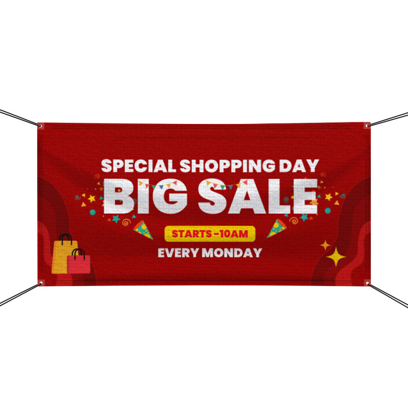 Canvas Banners with Top Pole Pocket - 1' x 1' (SQFT)