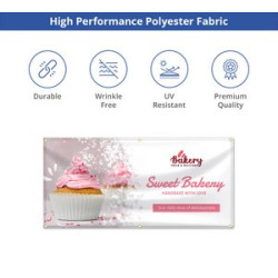 Polyester Fabric Banners with Top and Bottom Pole Pocket - (1' x 1') SQFT