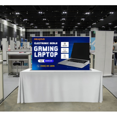 Silverstep Tabletop 60" Retractable Banner Stand - 100% Sustainable Recycled (Graphic only)