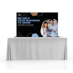 Silverstep Tabletop 60" Retractable Banner Stand - 100% Sustainable Recycled (Graphic only)
