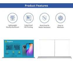 Silverstep Tabletop 60" Retractable Banner Stand - 100% Sustainable Recycled (Graphic only)