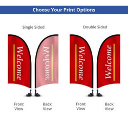 Suction Cup Flags - Blade Double Sided Package (11.22'' x 26.57'')