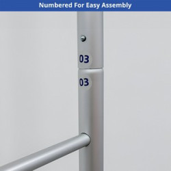 20' Magnetic Modular Fabric Displays 4 L Shape Sections (Double Sided)