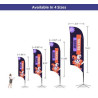 Concave Flags - Double Sided package (1.94' x 6.8ft)