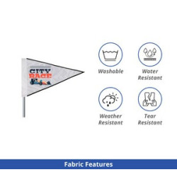 Triangle Flags Double Sided (1' x 1ft/Sqft)