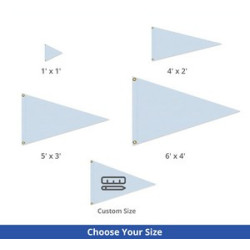 Triangle Flags Double Sided (1' x 1ft/Sqft)