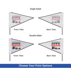 Triangle Flags Double Sided (1' x 1ft/Sqft)