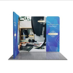 10' Magnetic Modular Fabric Display - L Shape (Double Sided)